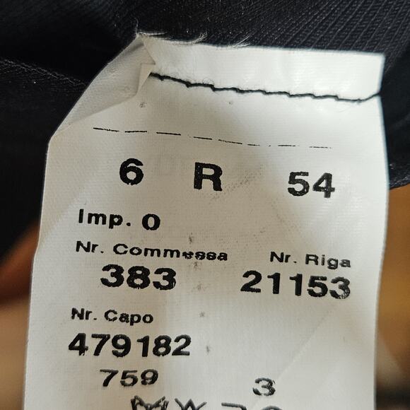 Tombolini Italian Black Suit Coat and Vest Chest Size 48 - Picture 8 of 10